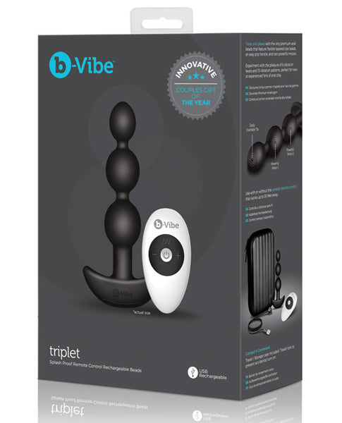 B-Vibe Triplet Anal Beads box - Eros Fine Goods