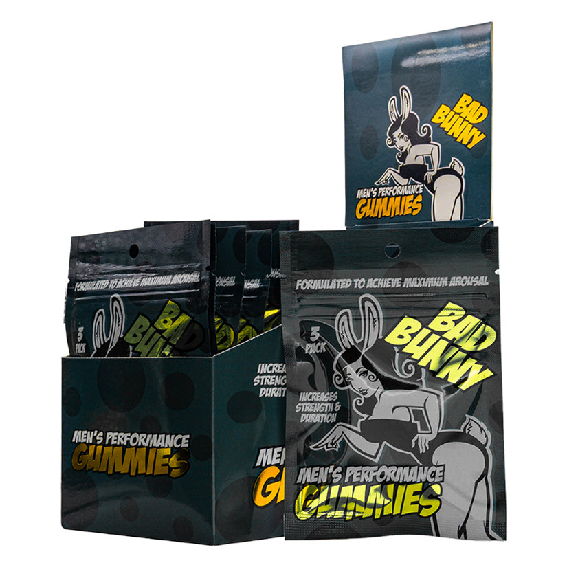 Bad Bunny Male Gummies Display of 24 - Eros Fine Goods