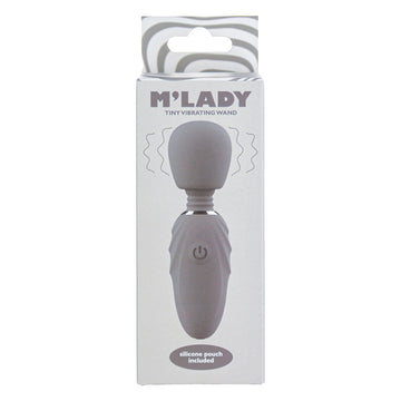 M'Lady Tiny Vibrating Wand-Grey - Eros Fine Goods