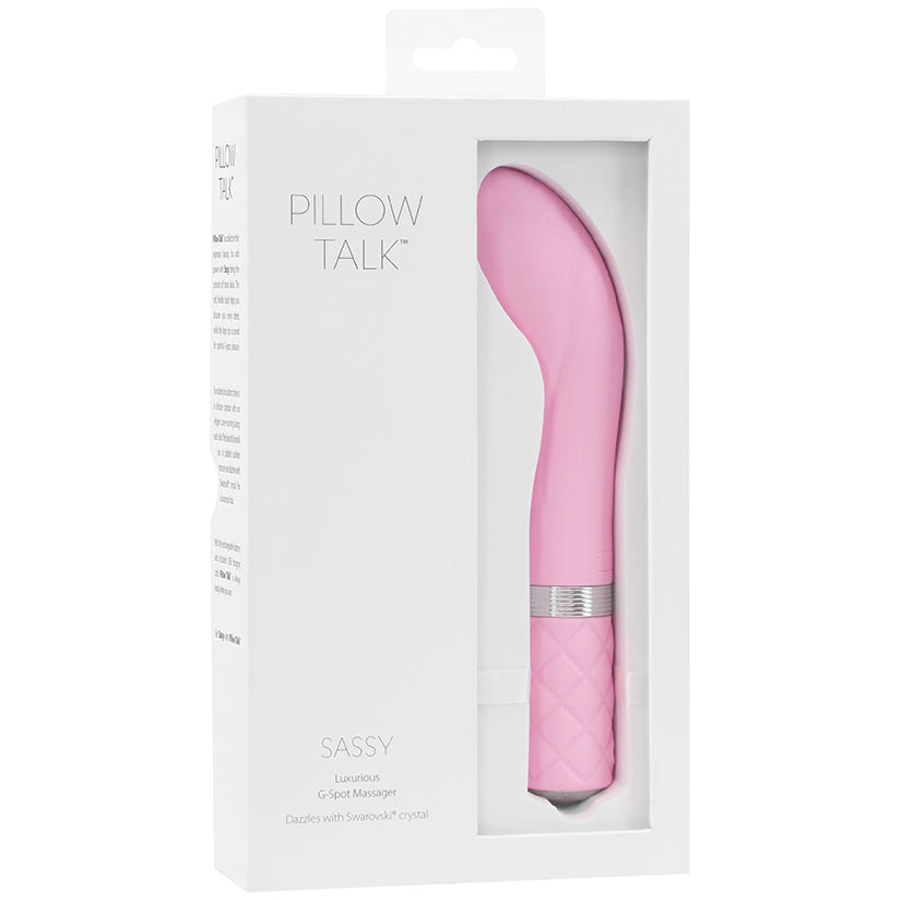 Pillow Talk Sassy G-Spot Massager-Pink 7.75" - Eros Fine Goods
