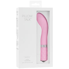 Pillow Talk Sassy G-Spot Massager-Pink 7.75" - Eros Fine Goods