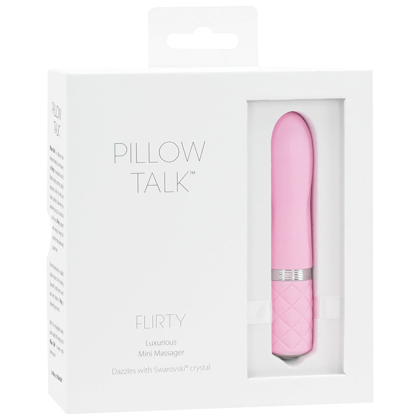 Pillow Talk Flirty Mini Massager-Pink 4.25" - Eros Fine Goods