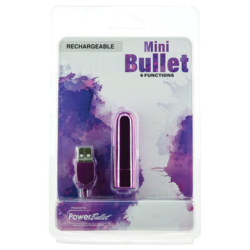 PowerBullet Mini 9 Function Rechargeable-Purple 2.5" - Eros Fine Goods