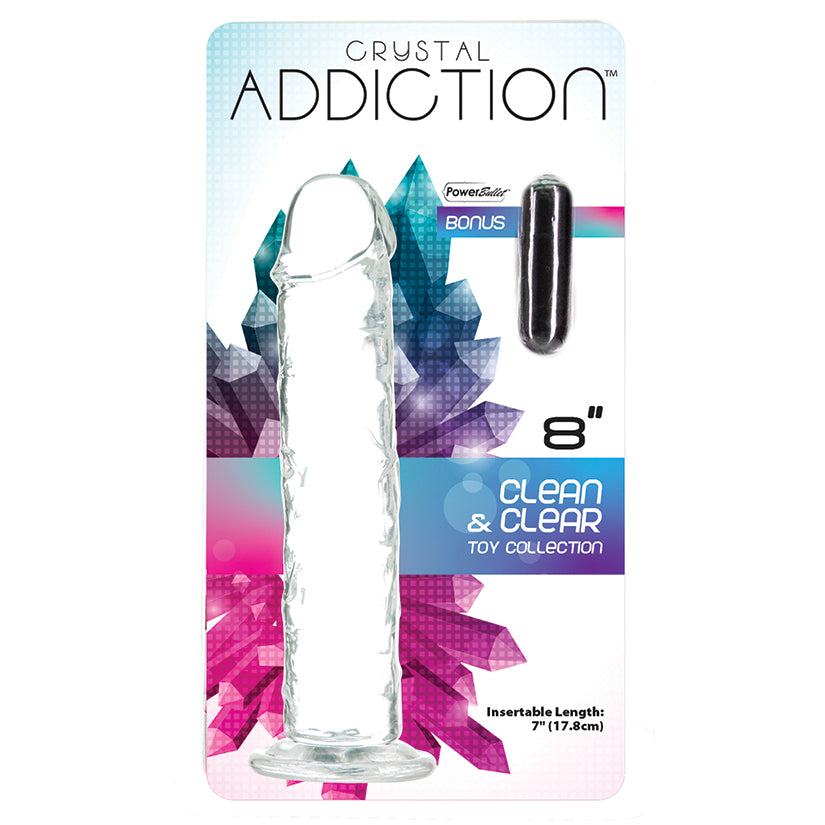Crystal Addiction Straight Dong 8" - Eros Fine Goods