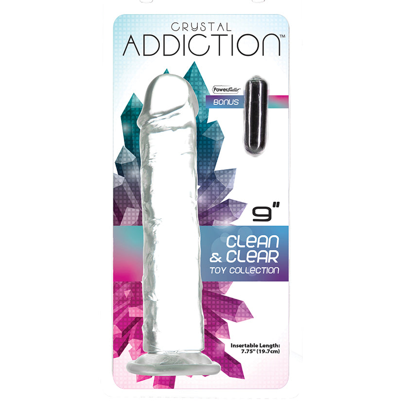 Crystal Addiction Straight Dong 9" - Eros Fine Goods