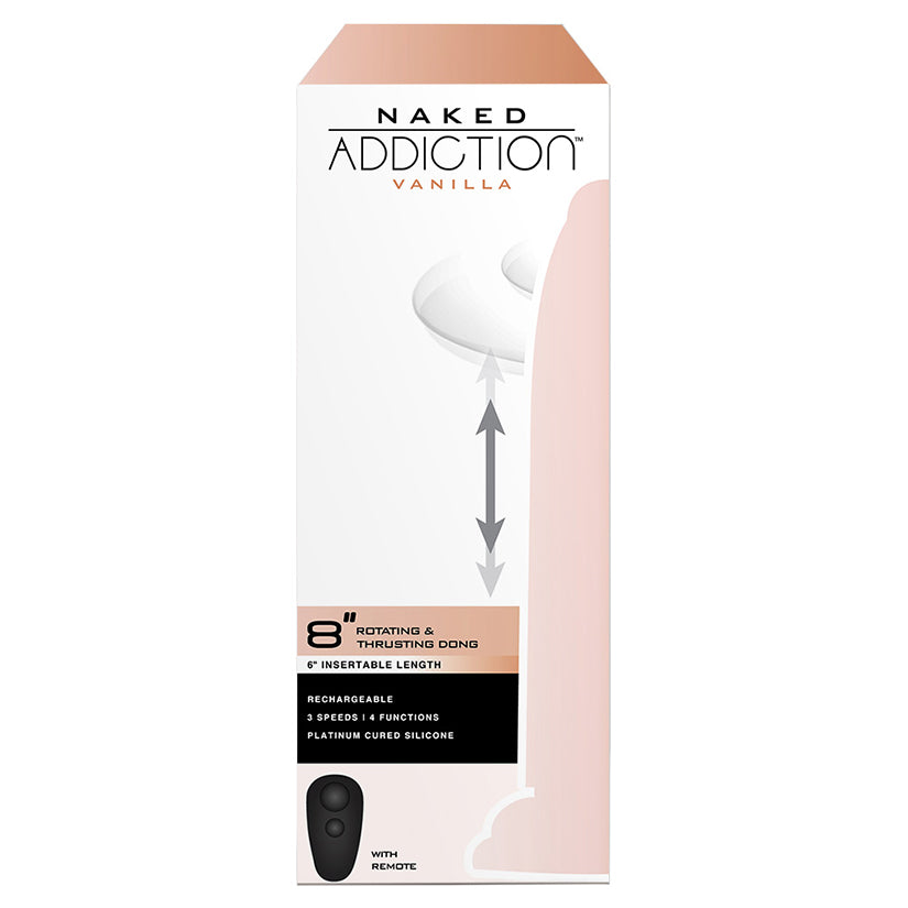 Naked Addiction Rotating & Thrusting Dong-Vanilla 8 - Eros Fine Goods
