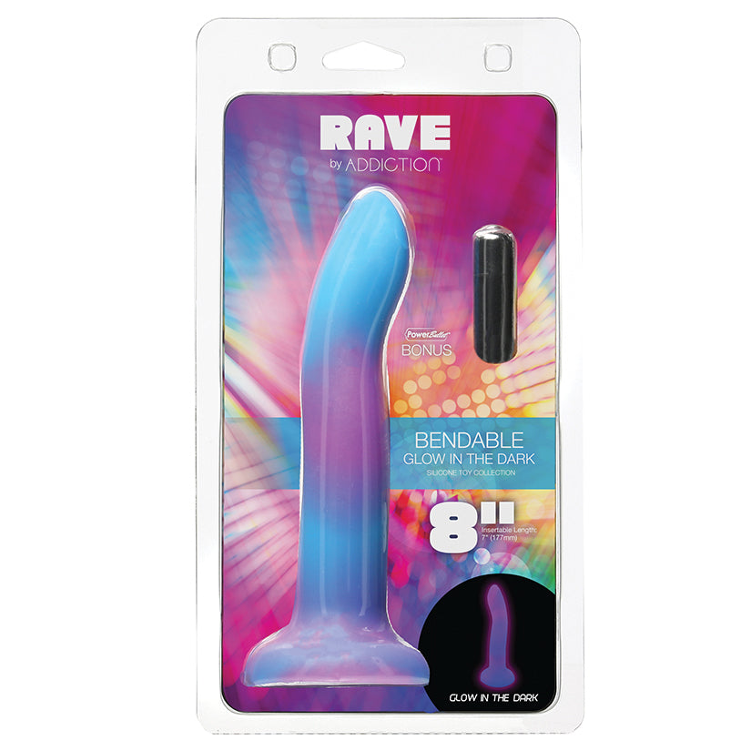 Addiction Rave Dong-Blue Purple 8" - Eros Fine Goods
