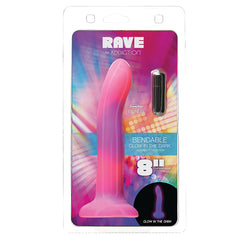 Addiction Rave Dong-Pink Purple 8" - Eros Fine Goods