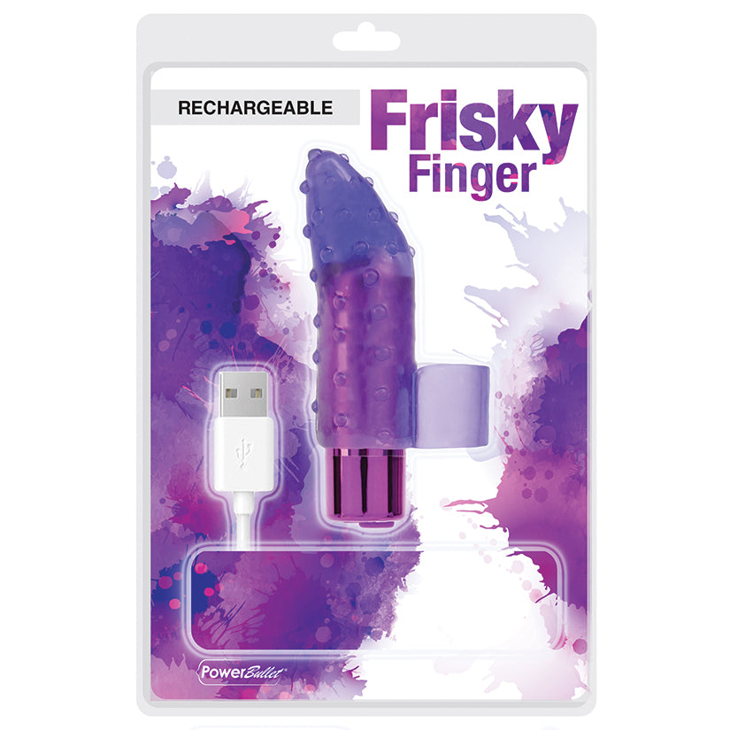 PowerBullet Frisky Fingers Rechargeable-Purple 2.5" - Eros Fine Goods