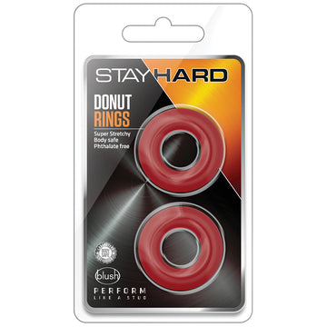 Stay Hard Donut Rings-Red - Eros Fine Goods