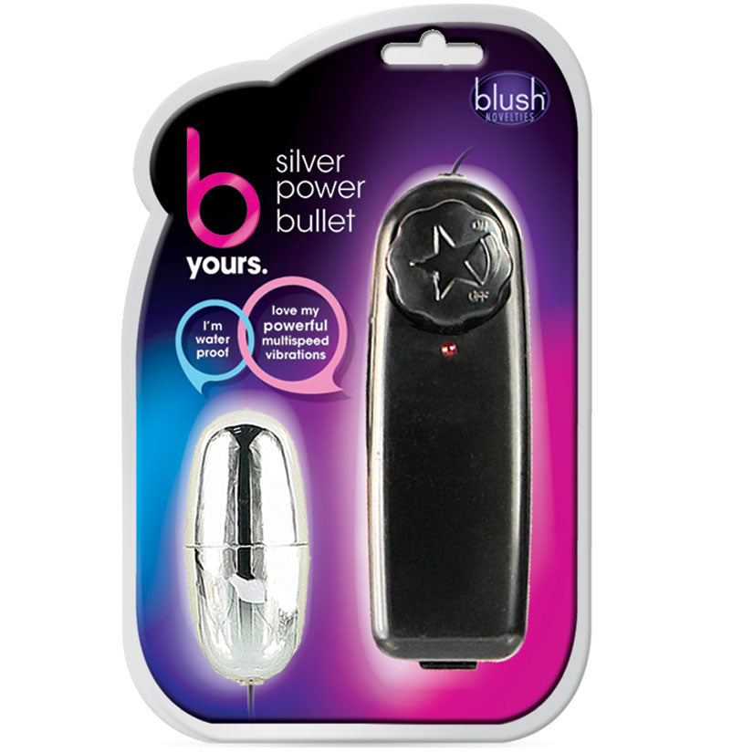 B Yours Silver Power Bullet-Black - Eros Fine Goods