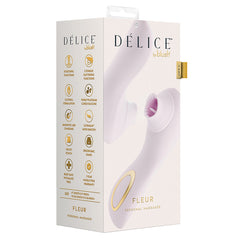 Delice Fleur Fluttering & Suction Massager-Barely Purple - Eros Fine Goods