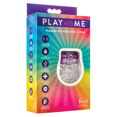 Play With Me Pleaser Rechargeable C-Ring-Purple - Eros Fine Goods