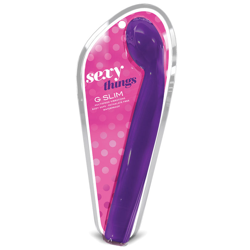 Sexy Things Slim G Vibe-Purple 8.5" - Eros Fine Goods