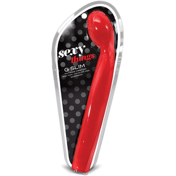 Sexy Things Slim G Vibe-Red 8.5" - Eros Fine Goods