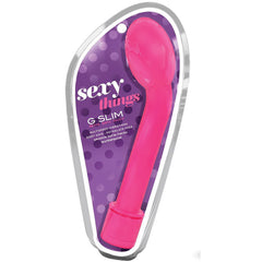 Sexy Things G Slim Petite Satin Touch-Pink 6.5" - Eros Fine Goods