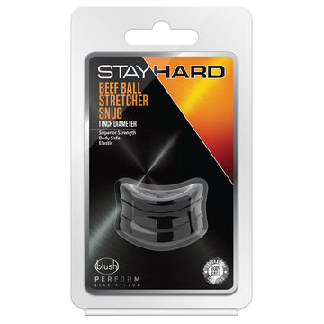 Stay Hard Beef Ball Stretcher Snug 1" Diameter-Black - Eros Fine Goods