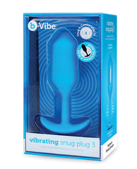 B-vibe Vibrating Snug Plug - Large Blue