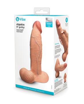 B-vibe Slipskin 9" Girthy - Mocha