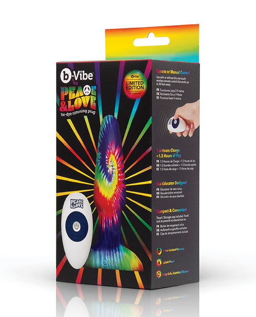 B-vibe Peace & Love Tie-dye Rimming Plug - Special Edition
