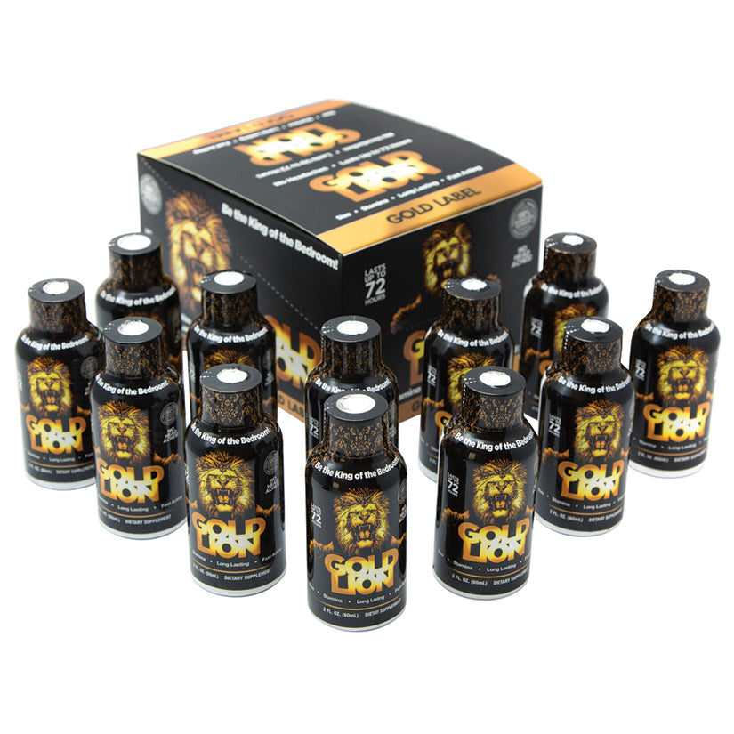 Gold Lion Liquid Shot  Display of 12 - Eros Fine Goods