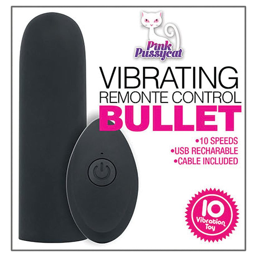 Pink Pussycat Vibrating Remote Control Bullet - Eros Fine Goods