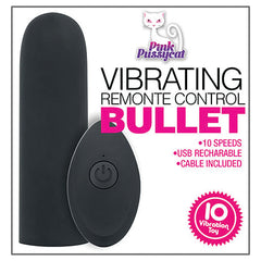 Pink Pussycat Vibrating Remote Control Bullet - Eros Fine Goods