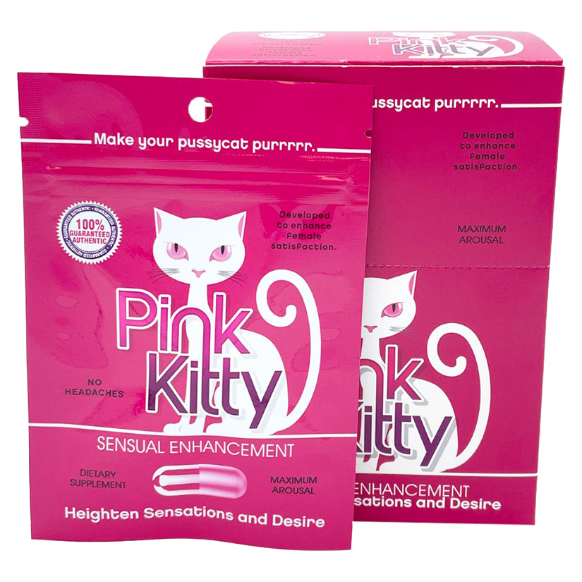 Pink Kitty Single Pill Display of 24 - Eros Fine Goods