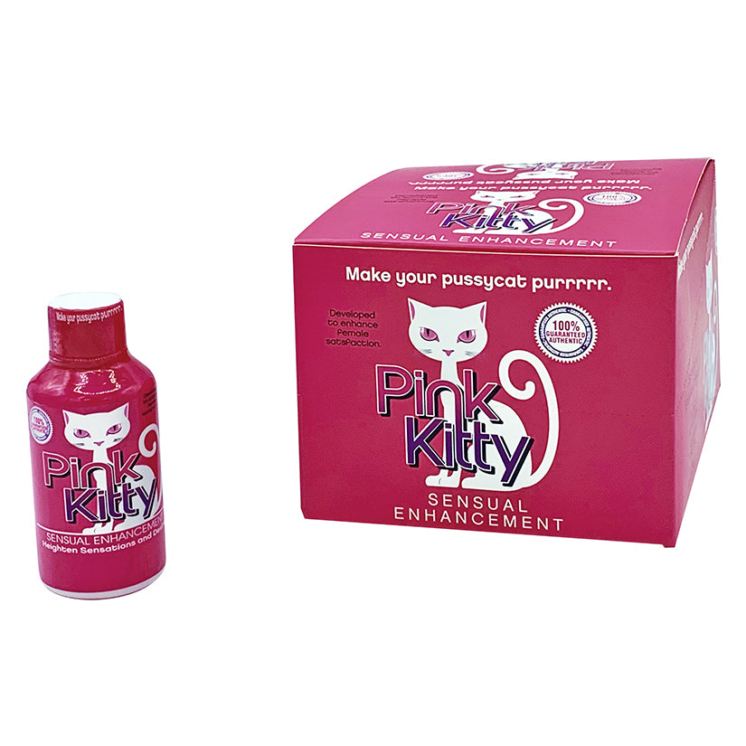 Pink Kitty Single Shot Display of 12 - Eros Fine Goods