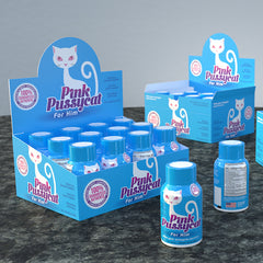 Pink Pussycat For Him Single Shot Display of 12 - Eros Fine Goods