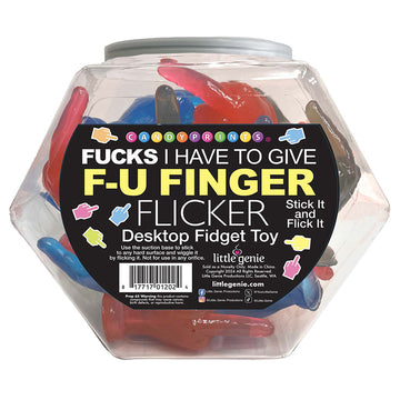 F-U Finger Flicker Fidget Toy Fishbowl of 24 - Eros Fine Goods
