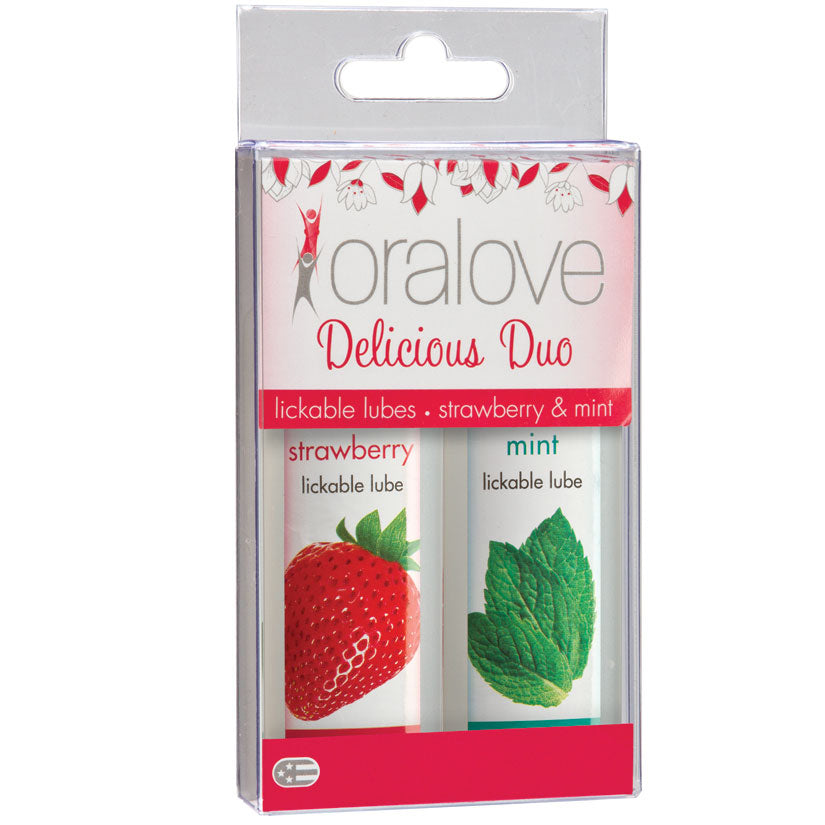 Oralove Delicious Duo Lube-Strawberry & Mint - Eros Fine Goods