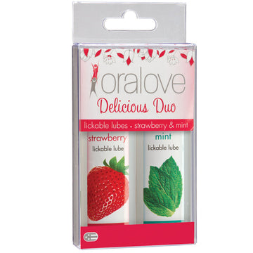 Oralove Delicious Duo Lube-Strawberry & Mint - Eros Fine Goods
