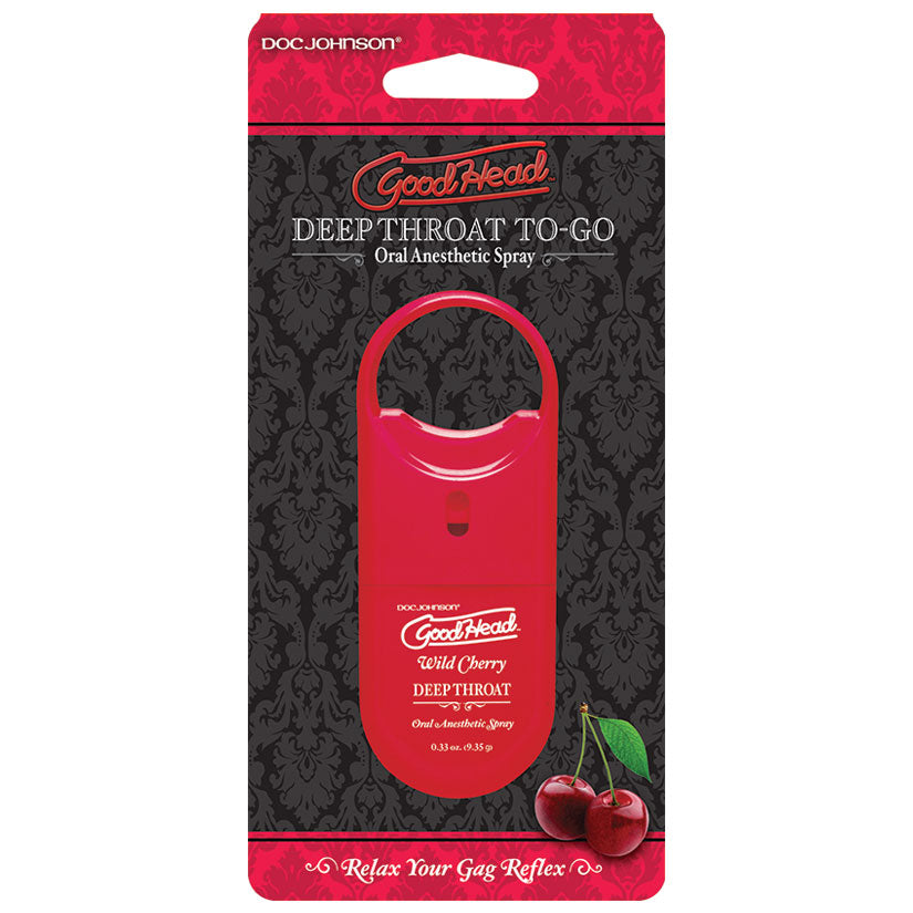 GoodHead Deep Throat Spray To Go-Cherry .33oz - Eros Fine Goods