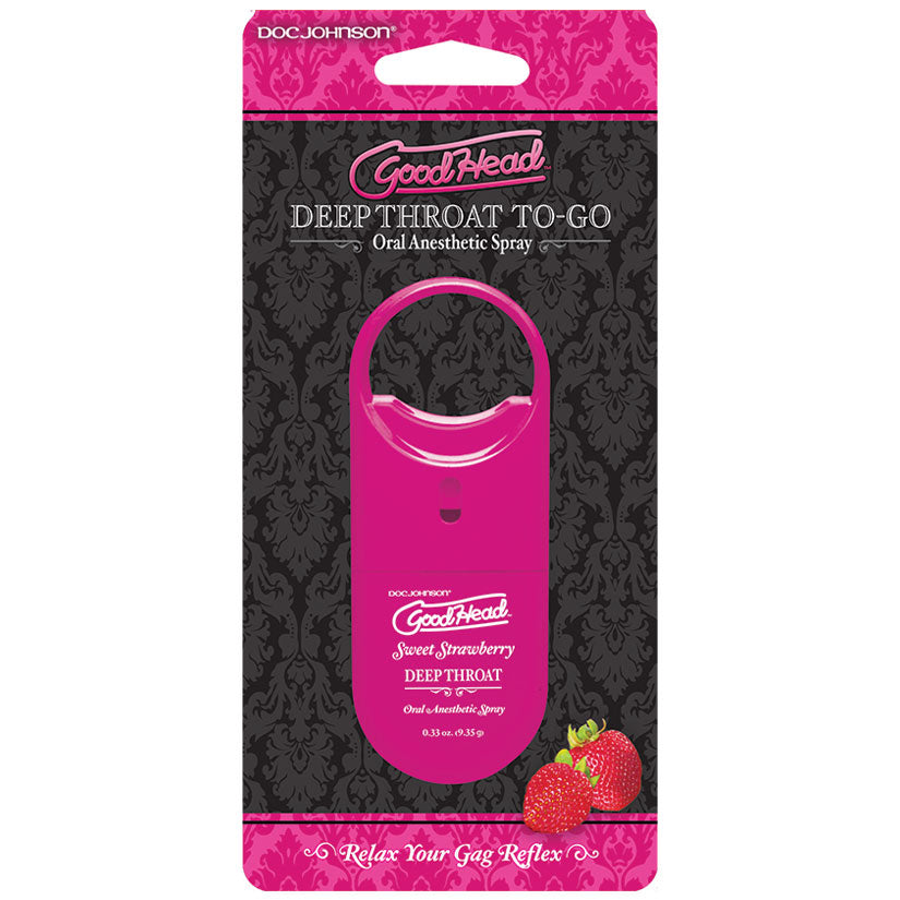 GoodHead Deep Throat Spray To Go-Strawberry .33oz - Eros Fine Goods