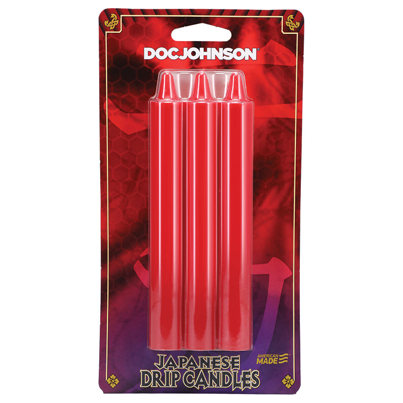 Japanese Drip Candles-Red 3PK - Eros Fine Goods