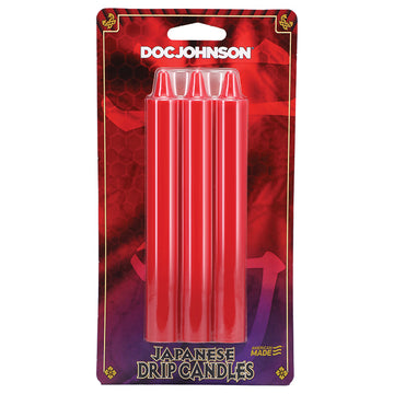 Japanese Drip Candles-Red 3PK - Eros Fine Goods