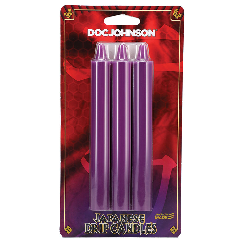Japanese Drip Candles-Purple 3PK - Eros Fine Goods