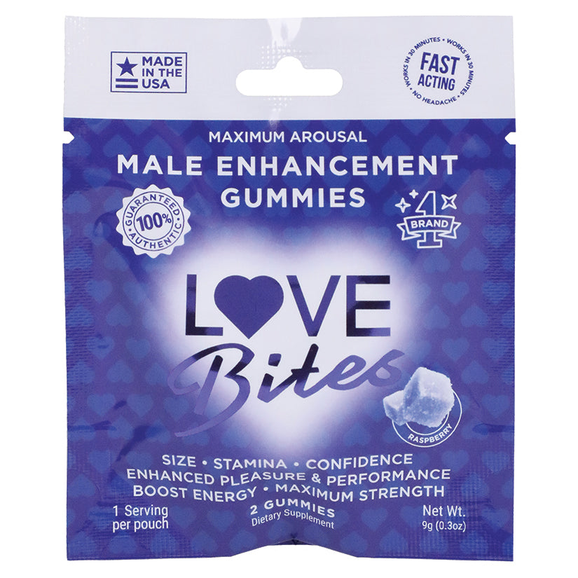 Love Bites Male Sensual Gummies 2pk Singles - Eros Fine Goods
