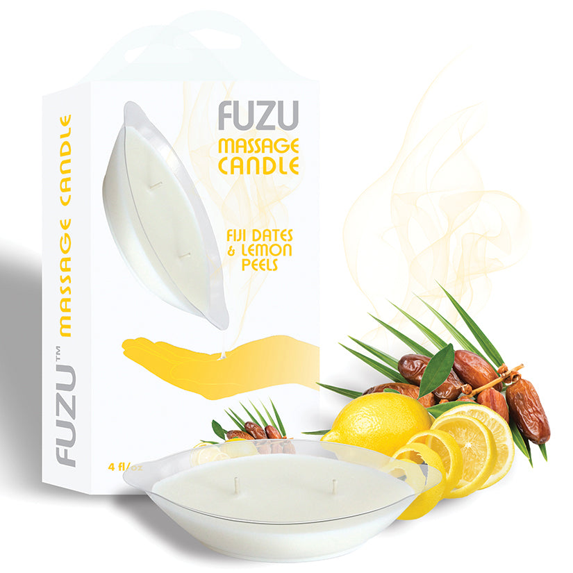 Fuzu Massage Candle-Fiji Dates & lemon Peels - Eros Fine Goods