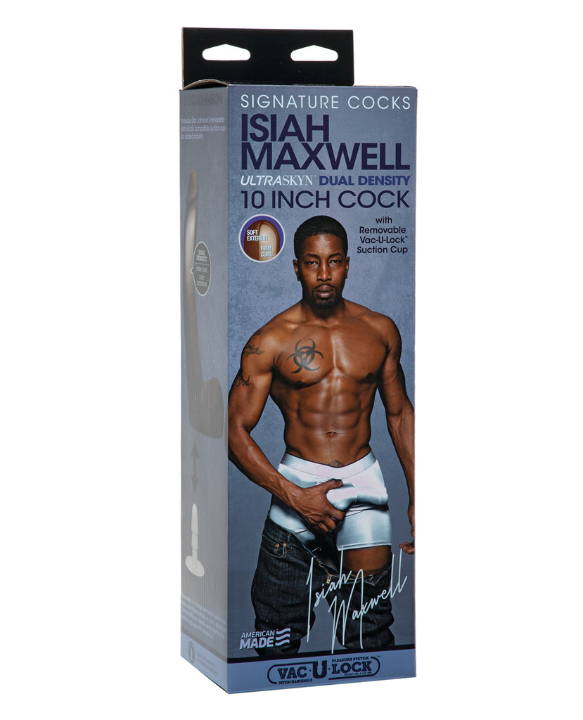 Signature Cocks ULTRASKYN 10" Cock W/removable Vac-u-lock Suction Cup - Isiah Maxwell