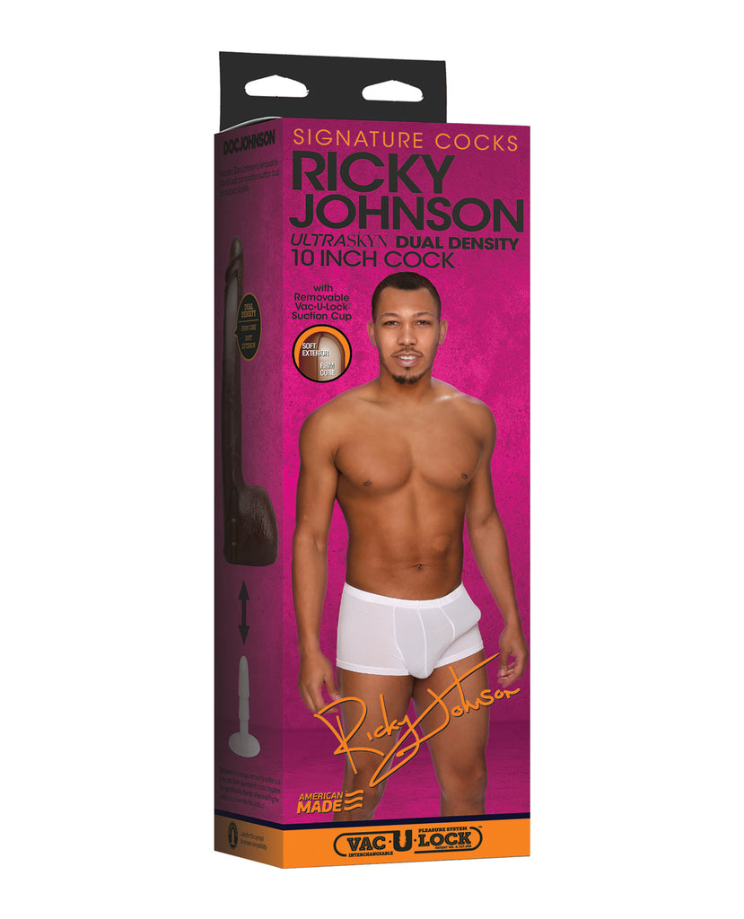Signature Cocks ULTRASKYN 10" Cock W/removable Vac-u-lock Suction Cup - Ricky Johnson