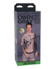 Signature Cocks ULTRASKYN 8" Cock W/removable Vac-u-lock Suction Cup - Owen Grey