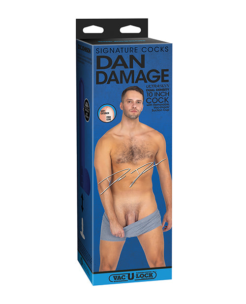Signature Cocks ULTRASKYN 10" Cock W/removable Vac-u-lock Suction Cup - Dan Damage