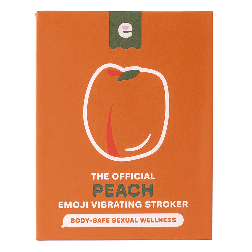 Emojibator Peach Vibrating Stroker - Eros Fine Goods