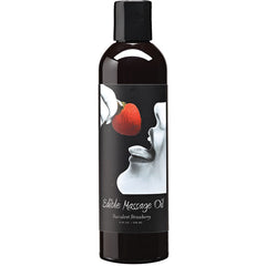 Earthly Body Edible Massage Oil-Succulent Strawberry 8oz - Eros Fine Goods