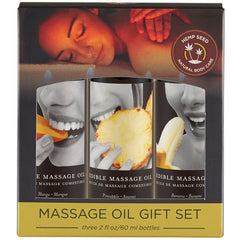 Earthly Body Edible Massage Oil-Tropical Gift Set (3-2oz) - Eros Fine Goods
