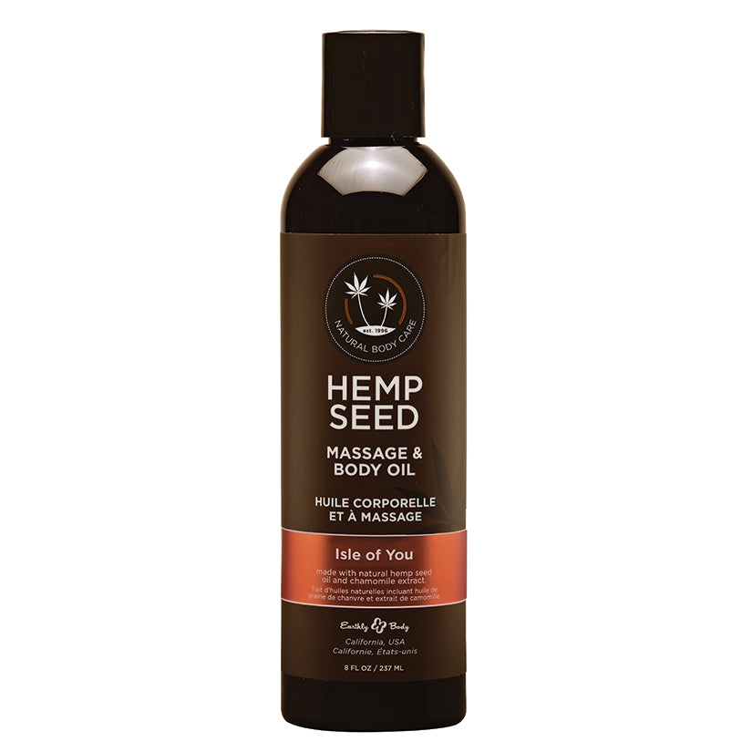 Earthly Body Massage & Body Oil-Isle of You 8oz - Eros Fine Goods