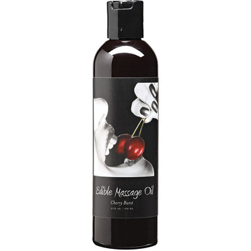 Earthly Body Edible Massage Oil-Cherry Burst 8oz - Eros Fine Goods