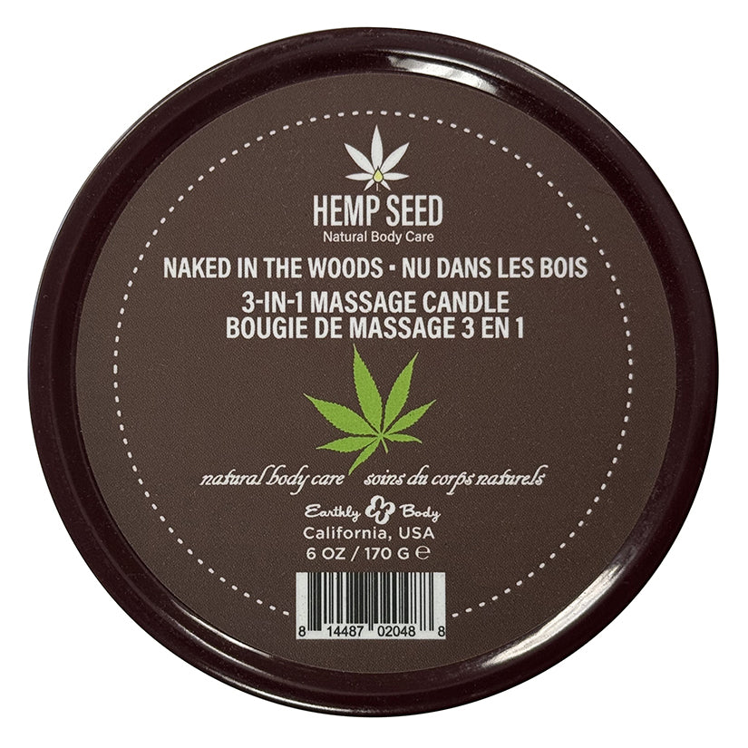 Earthly Body 3-in-1 Massage Candle-Naked In The Woods 6oz - Eros Fine Goods